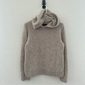 Banana Republic Wool Alpaca Blend Hoodie Sweater Cozy Minimalist Coastal Knit M